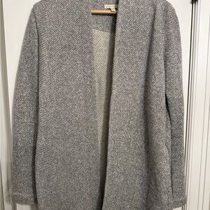 Eileen Fisher Heather Gray Open-Front Cardigan